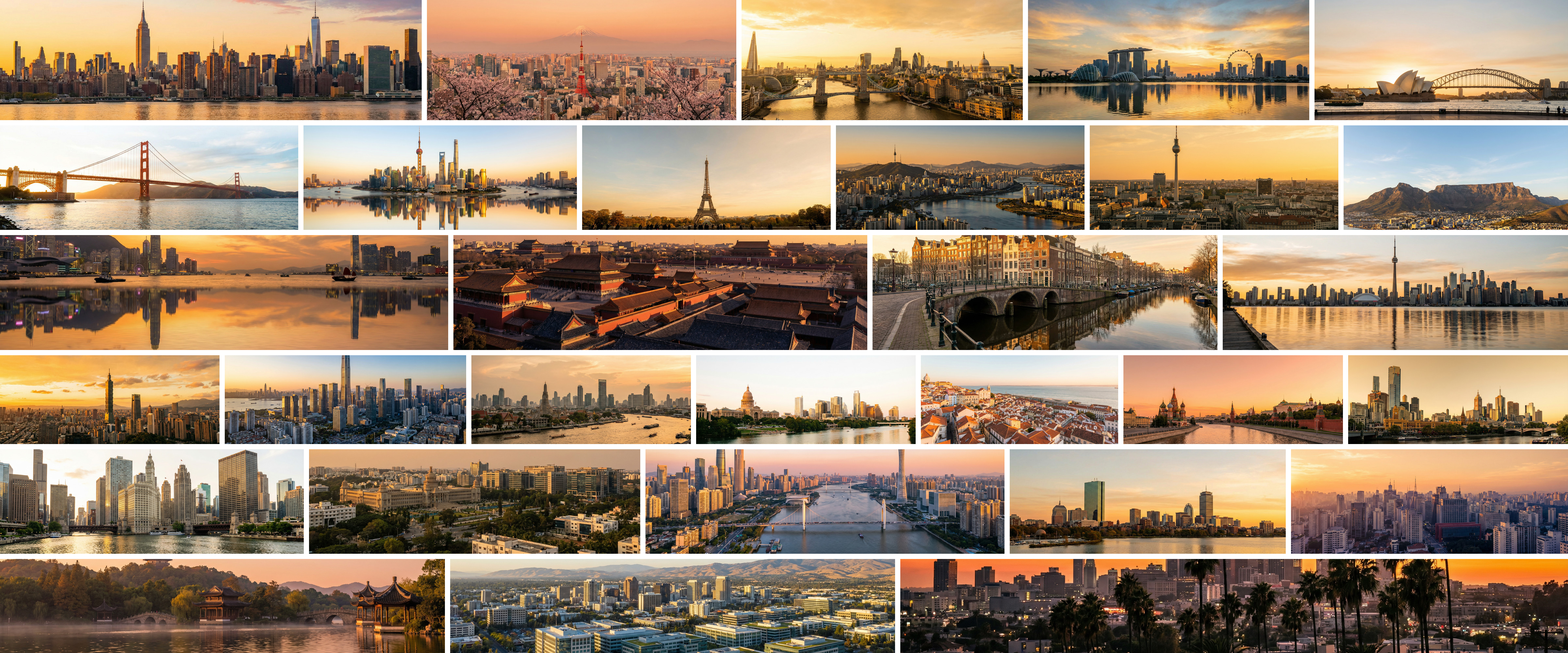 Global cities collage